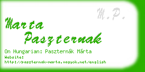 marta paszternak business card