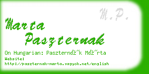 marta paszternak business card